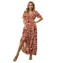 Floral Print Short Sleeve Dress For Summer Wardrobe Floral Print Short Sleeve Dress For Summer Wardrobe