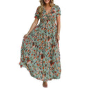 Floral Print Short Sleeve Dress For Summer Wardrobe Floral Print Short Sleeve Dress For Summer Wardrobe