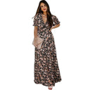 Floral Print Short Sleeve Dress For Summer Wardrobe Floral Print Short Sleeve Dress For Summer Wardrobe