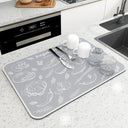 Super Absorbent Kitchen Mat Stylish Drying Pad for Dishes Super Absorbent Kitchen Mat Stylish Drying Pad for Dishes
