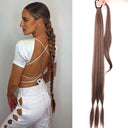 Synthetic Black Braided Ponytail Extension Elegant Hairpiece Synthetic Black Braided Ponytail Extension Elegant Hairpiece