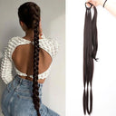 Synthetic Black Braided Ponytail Extension Elegant Hairpiece Synthetic Black Braided Ponytail Extension Elegant Hairpiece