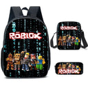 Three-Piece Set of 3D Printing Roblox School Bag Backpack Three-Piece Set of 3D Printing Roblox School Bag Backpack