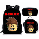 Three-Piece Set of 3D Printing Roblox School Bag Backpack Three-Piece Set of 3D Printing Roblox School Bag Backpack