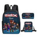 Three-Piece Set of 3D Printing Roblox School Bag Backpack Three-Piece Set of 3D Printing Roblox School Bag Backpack