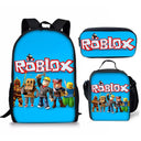 Three-Piece Set of 3D Printing Roblox School Bag Backpack Three-Piece Set of 3D Printing Roblox School Bag Backpack