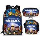 Three-Piece Set of 3D Printing Roblox School Bag Backpack Three-Piece Set of 3D Printing Roblox School Bag Backpack