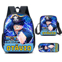 Three-Piece Set of 3D Printing Roblox School Bag Backpack Three-Piece Set of 3D Printing Roblox School Bag Backpack
