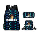 Three-Piece Set of 3D Printing Roblox School Bag Backpack Three-Piece Set of 3D Printing Roblox School Bag Backpack