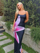 Tossy Lily Floral Maxi Sundress Backless Boho Style Dress Tossy Lily Floral Maxi Sundress Backless Boho Style Dress