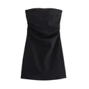 TRAF-Strapless Draped Mini Dress Sophisticated Elegance TRAF-Strapless Draped Mini Dress Sophisticated Elegance
