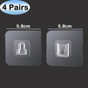 Transparent Adhesive Hooks for Organizing Kitchen & Bathroom Transparent Adhesive Hooks for Organizing Kitchen & Bathroom