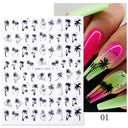 Tropical Sunset Nail Sticker Set for Exotic Beach Paradise Tropical Sunset Nail Sticker Set for Exotic Beach Paradise