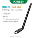 UGREEN WiFi Adapter AX900 AX1800 AC1300 Dual-Band USB-A Dongle - WiFi 6/5 Speeds UGREEN WiFi Adapter AX900 AX1800 AC1300 Dual-Band USB-A Dongle - WiFi 6/5 Speeds