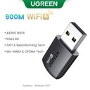 UGREEN WiFi Adapter AX900 AX1800 AC1300 Dual-Band USB-A Dongle - WiFi 6/5 Speeds UGREEN WiFi Adapter AX900 AX1800 AC1300 Dual-Band USB-A Dongle - WiFi 6/5 Speeds