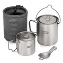 Ultralight Titanium Camping Cookware Set For Backpacking Ultralight Titanium Camping Cookware Set For Backpacking