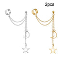 Unisex Silver Leaf Ear Cuffs - Trendy Non-Piercing Earrings Unisex Silver Leaf Ear Cuffs - Trendy Non-Piercing Earrings