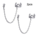 Unisex Silver Leaf Ear Cuffs - Trendy Non-Piercing Earrings Unisex Silver Leaf Ear Cuffs - Trendy Non-Piercing Earrings