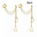 Unisex Silver Leaf Ear Cuffs - Trendy Non-Piercing Earrings Unisex Silver Leaf Ear Cuffs - Trendy Non-Piercing Earrings