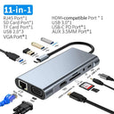 USB C Docking Station PD 100W HDMI 4K Adapter Multiport Hub USB C Docking Station PD 100W HDMI 4K Adapter Multiport Hub