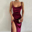 Velvet Evening Dress Sophisticated Bodycon Silhouette Velvet Evening Dress Sophisticated Bodycon Silhouette