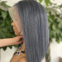 Vibrant 13x4 Short Bob Wigs in 613 Blonde Grey Orange Vibrant 13x4 Short Bob Wigs in 613 Blonde Grey Orange