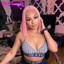 Vibrant 13x4 Short Bob Wigs in 613 Blonde Grey Orange Vibrant 13x4 Short Bob Wigs in 613 Blonde Grey Orange