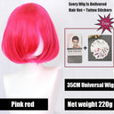 Vibrant Ombre Short Bob Wig: Bold Colors High Quality Hair Vibrant Ombre Short Bob Wig: Bold Colors High Quality Hair