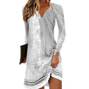 Vintage Floral A-Line Dress Elegant Women's Fashion Style Vintage Floral A-Line Dress Elegant Women's Fashion Style