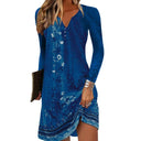 Vintage Floral A-Line Dress Elegant Women's Fashion Style Vintage Floral A-Line Dress Elegant Women's Fashion Style