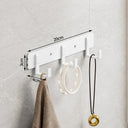White Towel and Coat Hook Set Modern Aluminum Hangers White Towel and Coat Hook Set Modern Aluminum Hangers