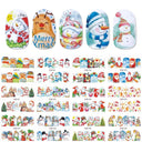 Winter Hedgehog Nail Art Stickers For Charming Nails Set Winter Hedgehog Nail Art Stickers For Charming Nails Set