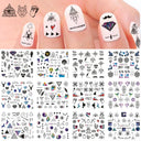 Winter Hedgehog Nail Art Stickers For Charming Nails Set Winter Hedgehog Nail Art Stickers For Charming Nails Set