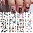 Winter Hedgehog Nail Art Stickers For Charming Nails Set Winter Hedgehog Nail Art Stickers For Charming Nails Set