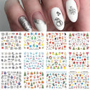 Winter Hedgehog Nail Art Stickers For Charming Nails Set Winter Hedgehog Nail Art Stickers For Charming Nails Set