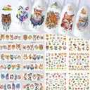 Winter Hedgehog Nail Art Stickers For Charming Nails Set Winter Hedgehog Nail Art Stickers For Charming Nails Set