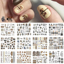 Winter Hedgehog Nail Art Stickers For Charming Nails Set Winter Hedgehog Nail Art Stickers For Charming Nails Set