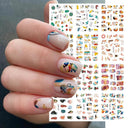 Winter Hedgehog Nail Art Stickers For Charming Nails Set Winter Hedgehog Nail Art Stickers For Charming Nails Set