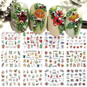 Winter Hedgehog Nail Art Stickers For Charming Nails Set Winter Hedgehog Nail Art Stickers For Charming Nails Set