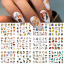 Winter Hedgehog Nail Art Stickers For Charming Nails Set Winter Hedgehog Nail Art Stickers For Charming Nails Set
