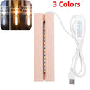 Wooden LED Resin Art Display Stand Vintage Strip Light Base Wooden LED Resin Art Display Stand Vintage Strip Light Base
