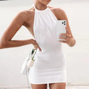 Y2K Chic Backless Sundress Retro Sophistication Allure Y2K Chic Backless Sundress Retro Sophistication Allure