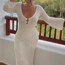 Yiiciovy Hollow-Out V-Neck Beach Cover-Up Ultimate Glamour Yiiciovy Hollow-Out V-Neck Beach Cover-Up Ultimate Glamour