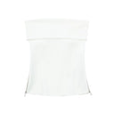 Zevity Women Sexy Off-Shoulder Blouse Chic Zip-Up Top Fashion Zevity Women Sexy Off-Shoulder Blouse Chic Zip-Up Top Fashion