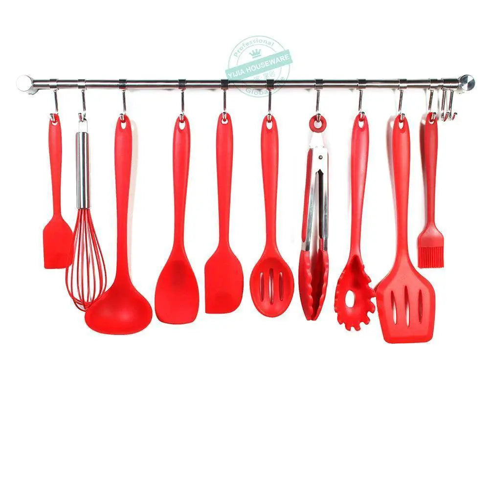 10 Piece Non Stick Silicone Kitchen Utensil Set Premium