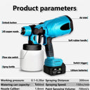 1000ML Electric Spray Gun High Power Cordless Paint Sprayer