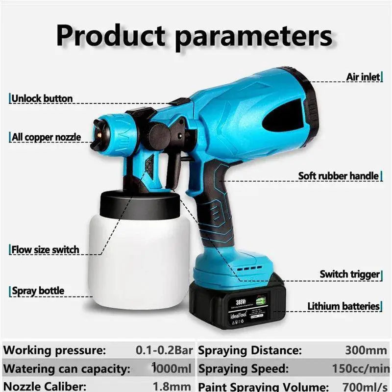 1000ml-electric-spray-gun-high-power-cordless-paint-sprayer-719646 - OurLum.com