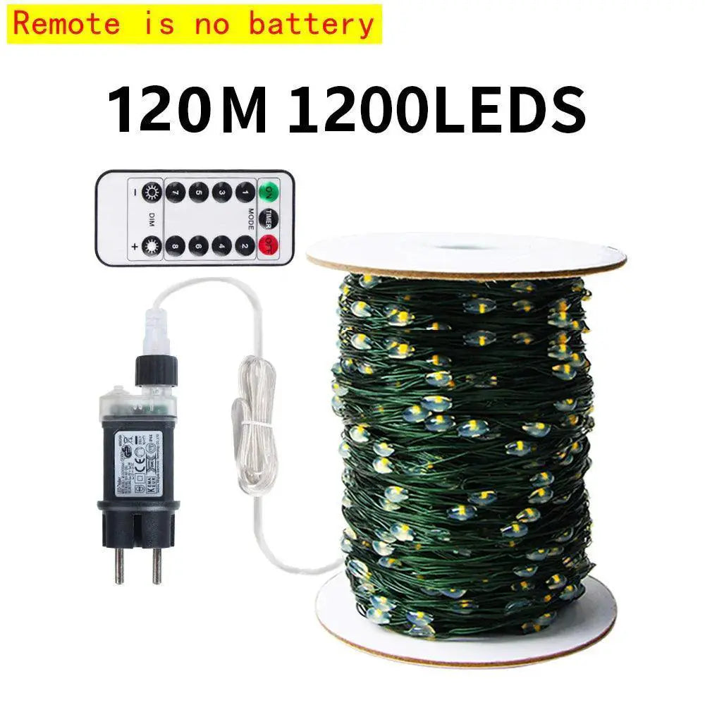100m-waterproof-led-green-wire-string-lights-for-events-602981 - OurLum.com