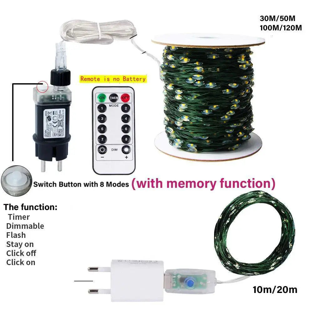 100m-waterproof-led-green-wire-string-lights-for-events-871054 - OurLum.com