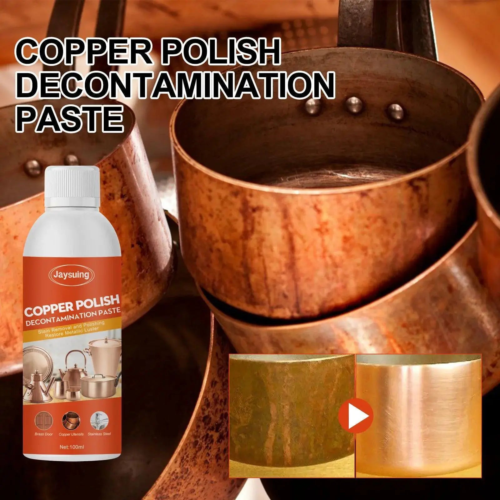 100ML Fast Acting Metal Polish Cleaner For Copper And Brass